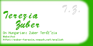 terezia zuber business card